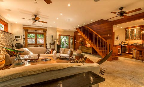 908 Fleming Street living room and stairs