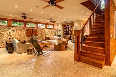908 Fleming Street living room and stairs