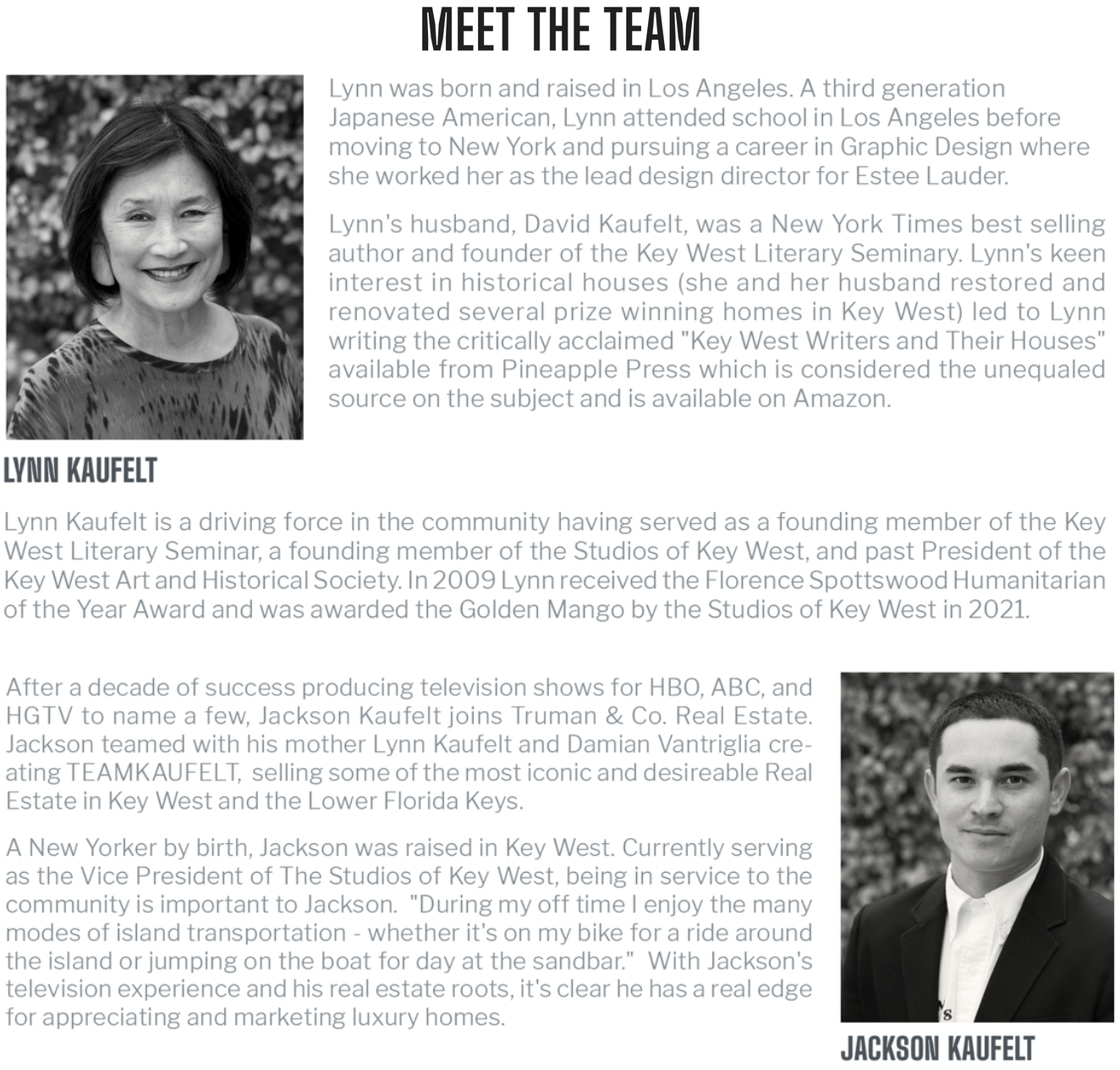 Key West Real Estate Meet TEAMKAUFELT